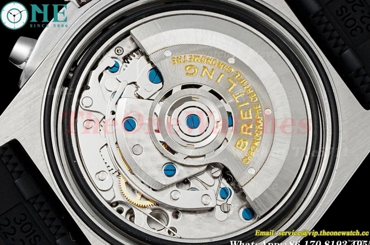 Chronomat Strap Dial 42MM TF on A7750 Silver B01 Rubber Rouleaux 0401